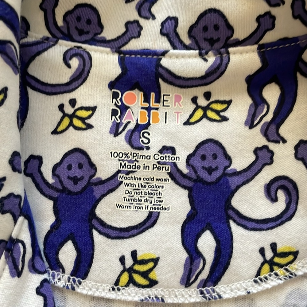 NWT Roller Rabbit Polo PJ set in Sapphire Monkey - Picture 3 of 6